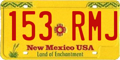 NM license plate 153RMJ