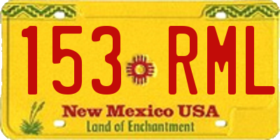 NM license plate 153RML