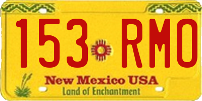 NM license plate 153RMO
