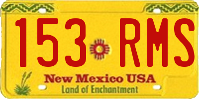 NM license plate 153RMS