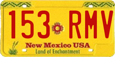 NM license plate 153RMV