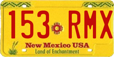 NM license plate 153RMX