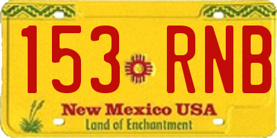 NM license plate 153RNB