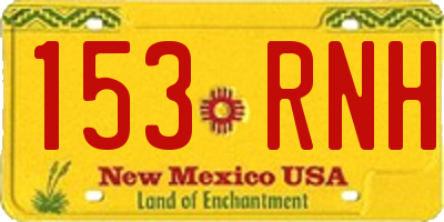 NM license plate 153RNH