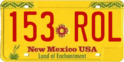 NM license plate 153ROL