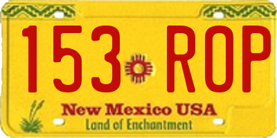 NM license plate 153ROP