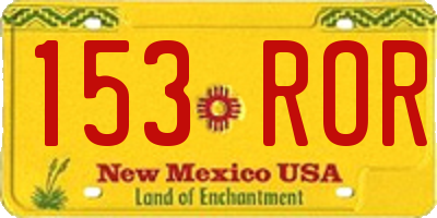 NM license plate 153ROR