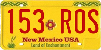 NM license plate 153ROS