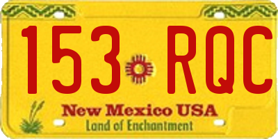 NM license plate 153RQC