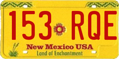 NM license plate 153RQE