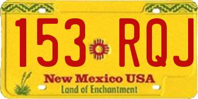 NM license plate 153RQJ