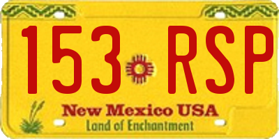 NM license plate 153RSP