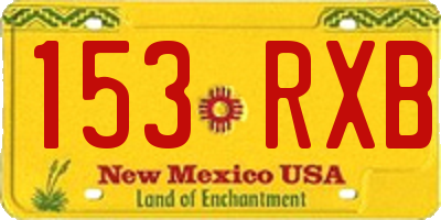 NM license plate 153RXB