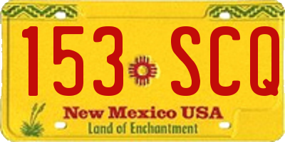 NM license plate 153SCQ