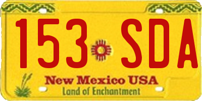 NM license plate 153SDA