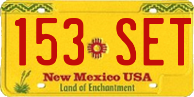 NM license plate 153SET