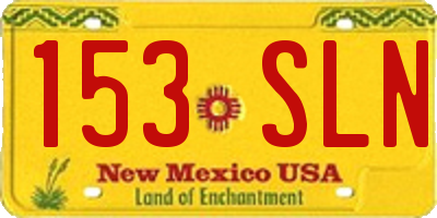 NM license plate 153SLN