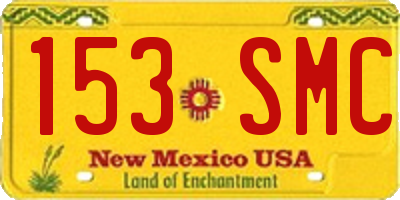NM license plate 153SMC