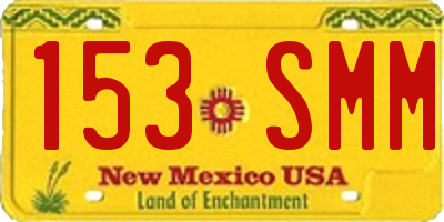 NM license plate 153SMM