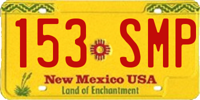 NM license plate 153SMP