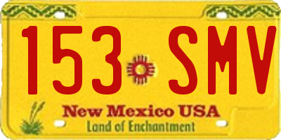 NM license plate 153SMV