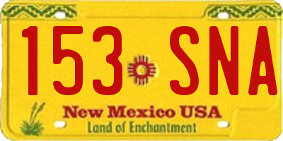 NM license plate 153SNA