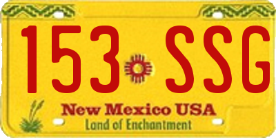 NM license plate 153SSG