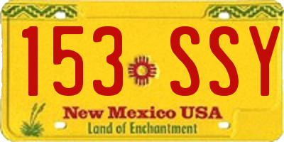 NM license plate 153SSY