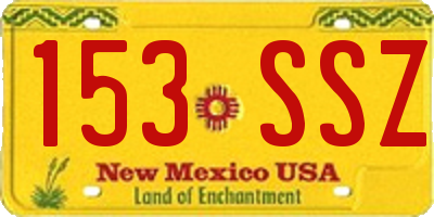 NM license plate 153SSZ