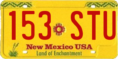 NM license plate 153STU