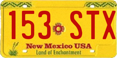 NM license plate 153STX