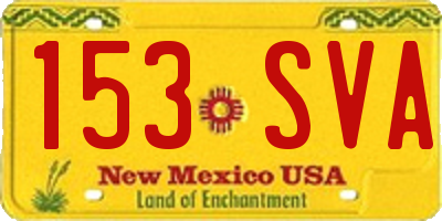 NM license plate 153SVA