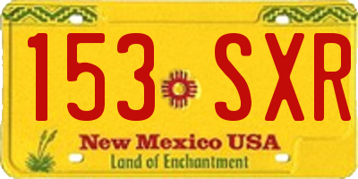 NM license plate 153SXR