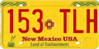 NM license plate 153TLH