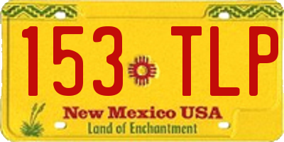 NM license plate 153TLP