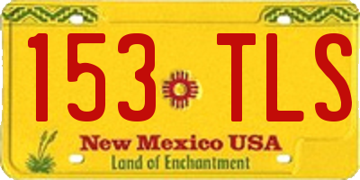 NM license plate 153TLS