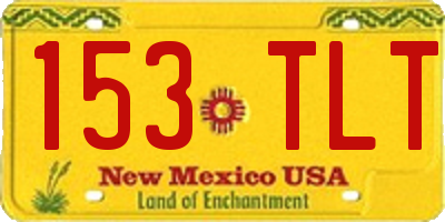 NM license plate 153TLT