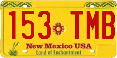 NM license plate 153TMB