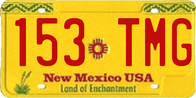 NM license plate 153TMG