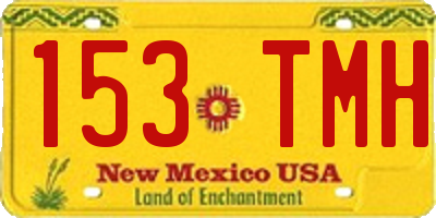 NM license plate 153TMH