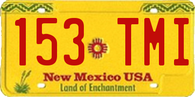 NM license plate 153TMI