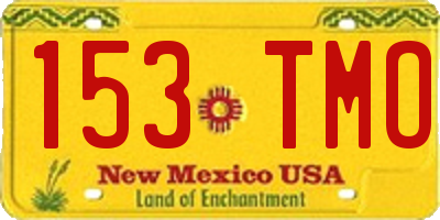 NM license plate 153TMO
