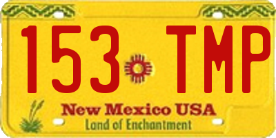 NM license plate 153TMP