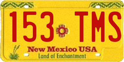 NM license plate 153TMS
