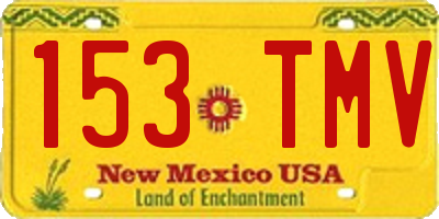 NM license plate 153TMV