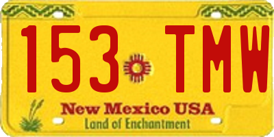 NM license plate 153TMW
