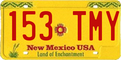 NM license plate 153TMY
