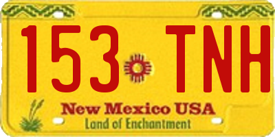 NM license plate 153TNH
