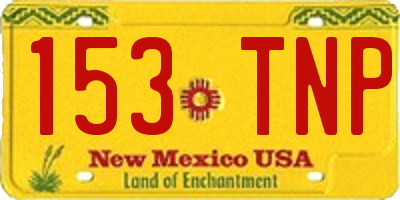 NM license plate 153TNP