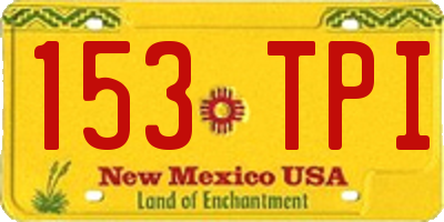 NM license plate 153TPI